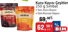 SİMBAT KURU KAYISI ÇEŞİTLERİ 250 G